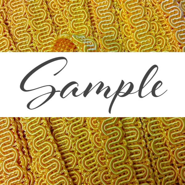 GIMP BRAID Scroll 15mm Sunshine Yellow - Image 2