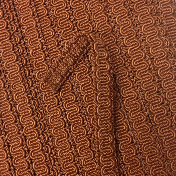 GIMP BRAID Scroll 15mm Mid Brown