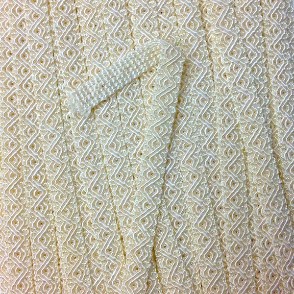 GIMP BRAID Ziggy 12mm Only Cream
