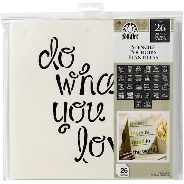 FOLKART Stencil Phrases