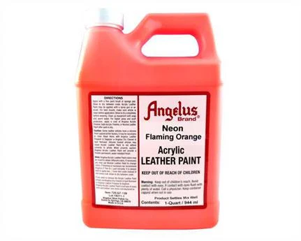 ANGELUS Acrylic Leather Paint Flaming Orange Neon - Image 3