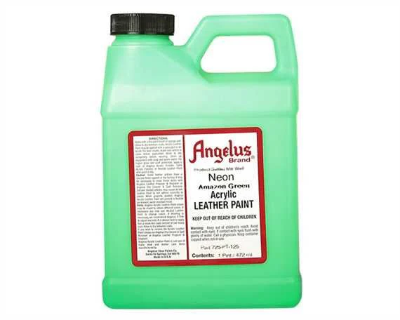 ANGELUS Acrylic Leather Paint Amazon Green Neon - Image 3