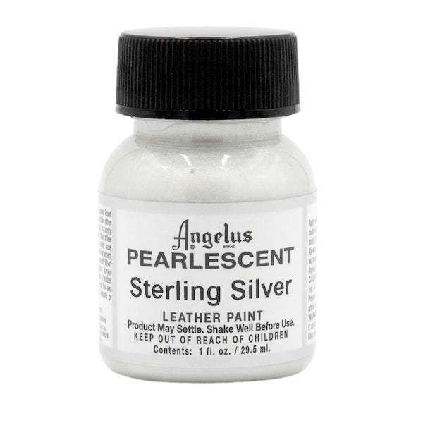 ANGELUS Acrylic Leather Paint Sterling Silver Pearlescent - Image 2