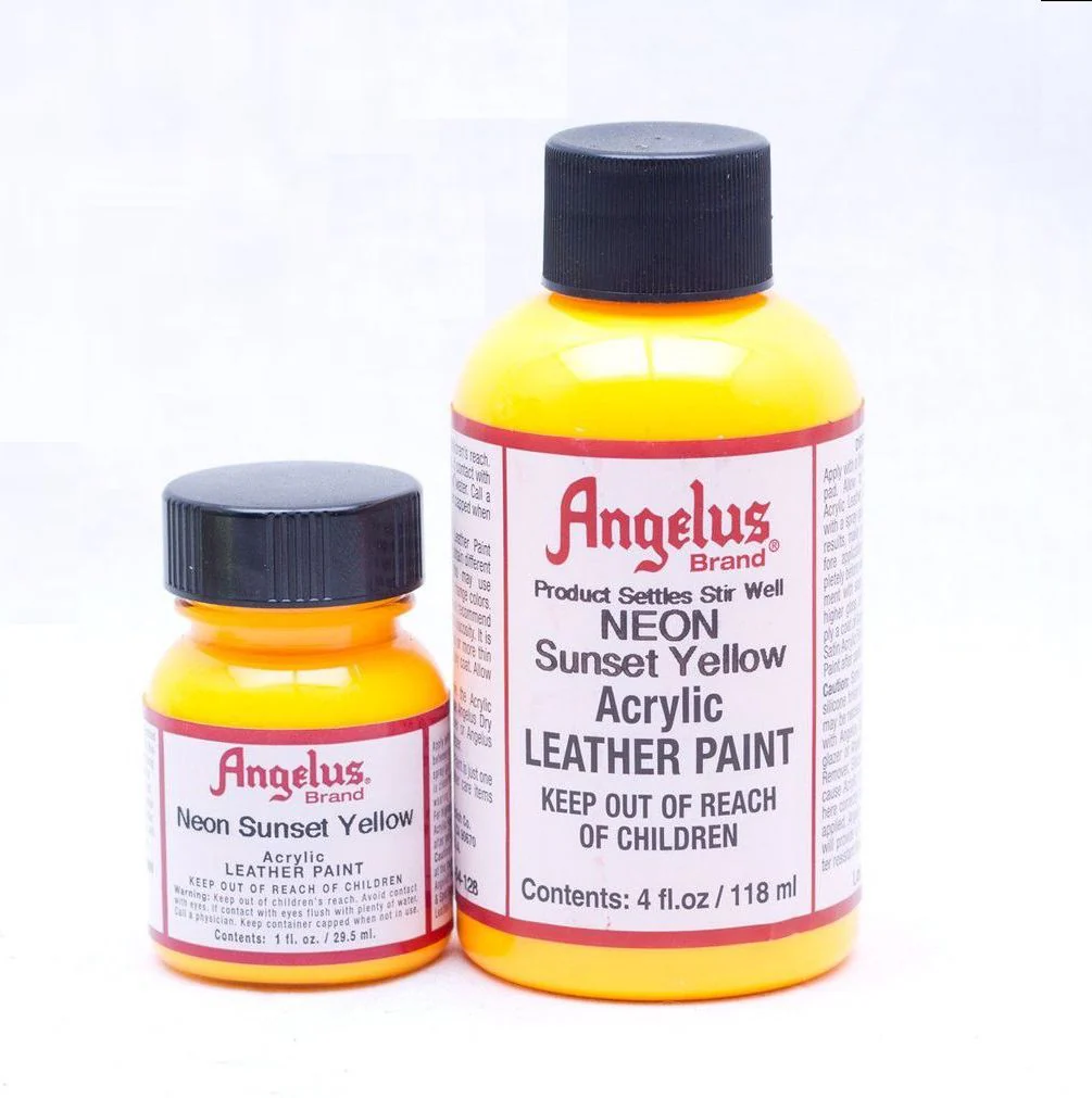 ANGELUS Acrylic Leather Paint Sunset Yellow Neon