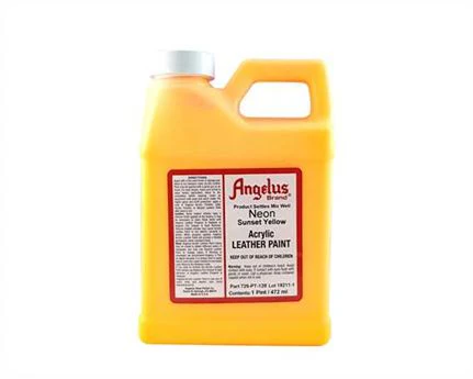 ANGELUS Acrylic Leather Paint Sunset Yellow Neon - Image 3