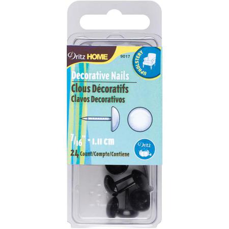 DRITZ Decorative Nails Smooth Black
