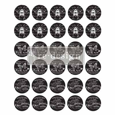 REDESIGN Knob Transfers French Noir
