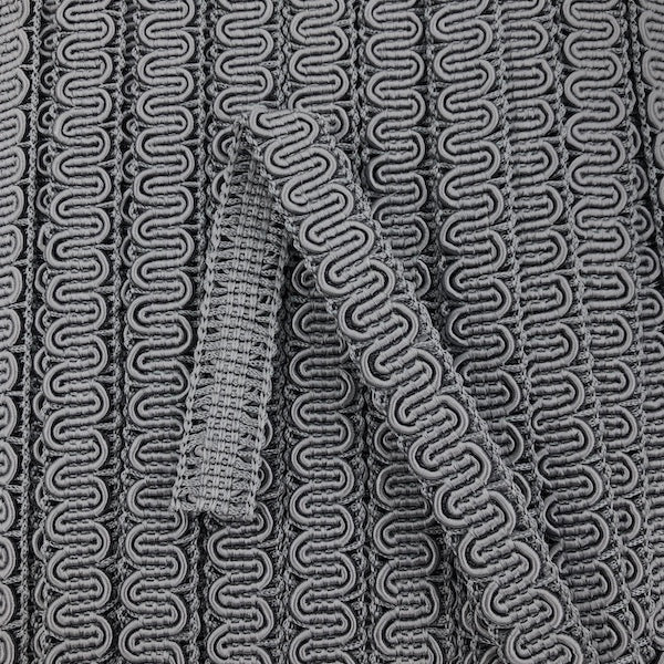 GIMP BRAID Scroll 15mm Mid Grey