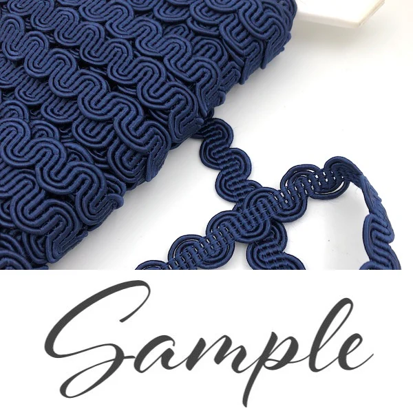 GIMP BRAID Curved 13mm Navy - Image 2