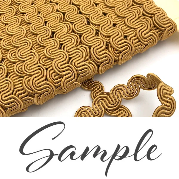 GIMP BRAID Curved 13mm Mustard/Tan - Image 2