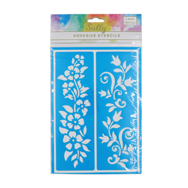 SULLY Stencil Adhesive Floral