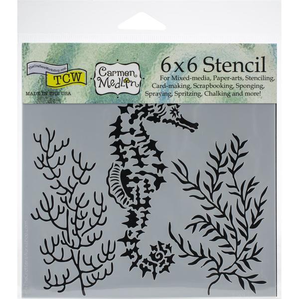 TCW Stencil Seahorse