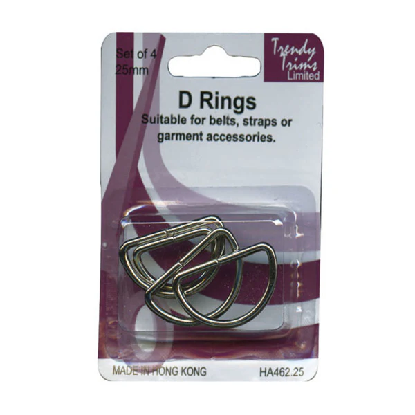 TRENDY TRIMS Nickel D-Rings PK4 - Image 3