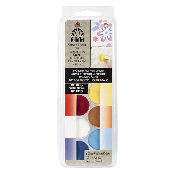 FOLKART Stencil Creme Old Glory