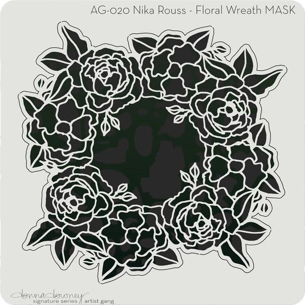 DONNA DOWNEY Stencil Floral Wreath