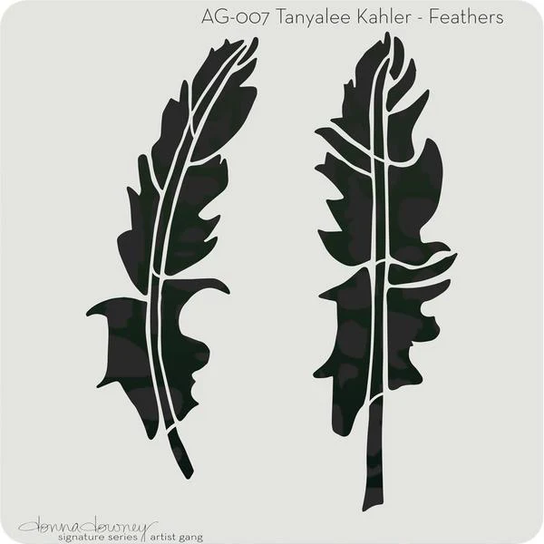 DONNA DOWNEY Stencil Feathers