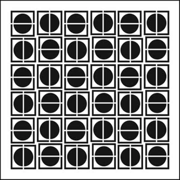 TCW Stencil Circles in Squares