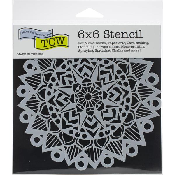TCW Stencil Striped Mandala