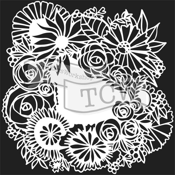 TCW Stencil Floral Statement