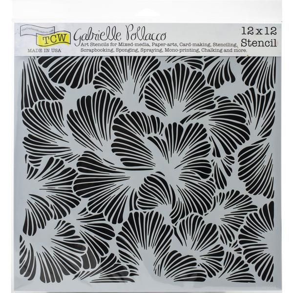 TCW Stencil Lush Petals