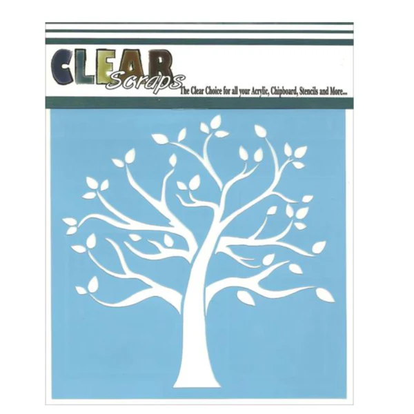 CLEAR SCRAPS Stencil Family Tree