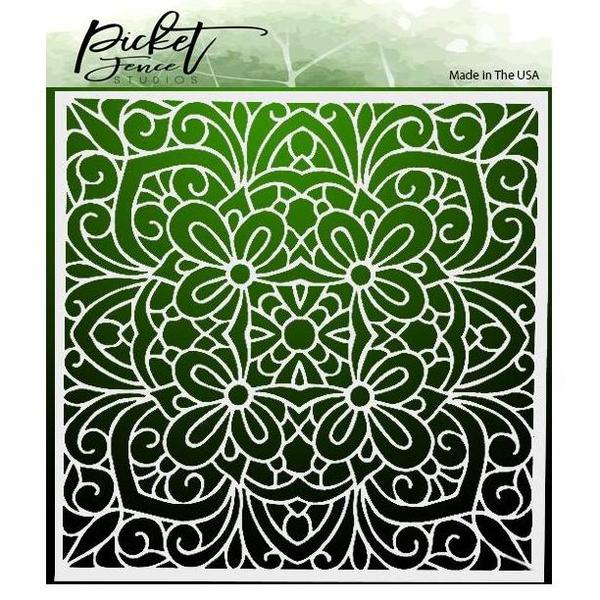 PICKET FENCE Stencil Colouring Book