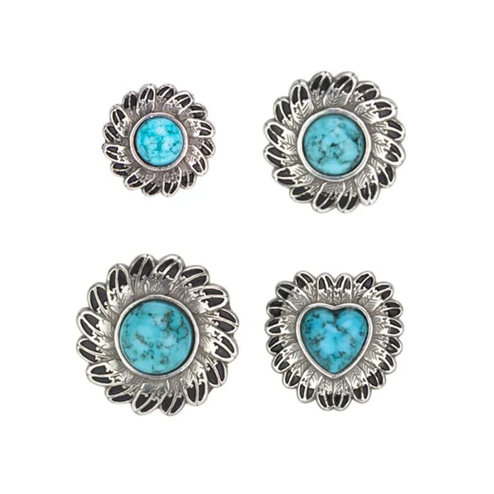 IVAN Turquoise Feather Concho