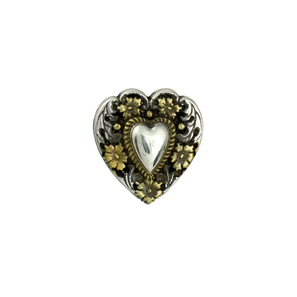 IVAN Floral Heart Concho
