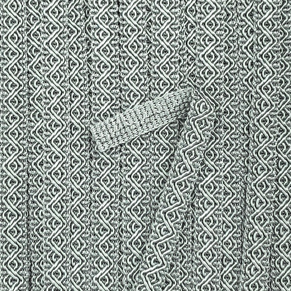GIMP BRAID Ziggy 12mm Light Grey/Blue