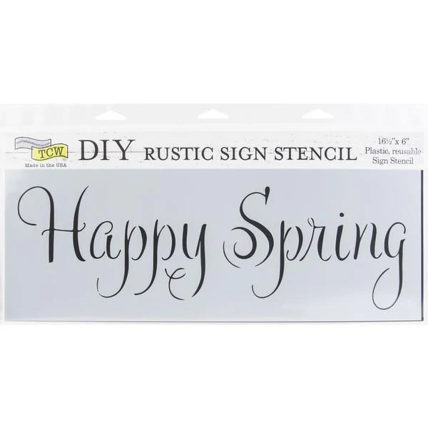 TCW Stencil Happy Spring