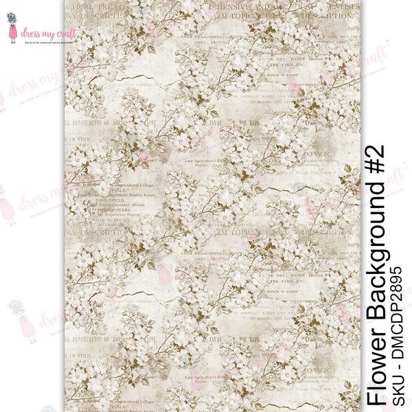 DRESS MY CRAFT Water Transfer Flower Background #2