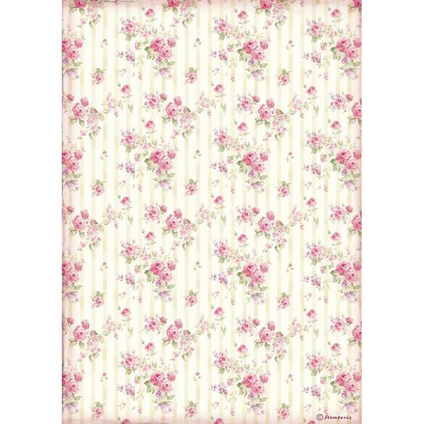 STAMPERIA Rice Paper Rose Wallpaper Sweety A4