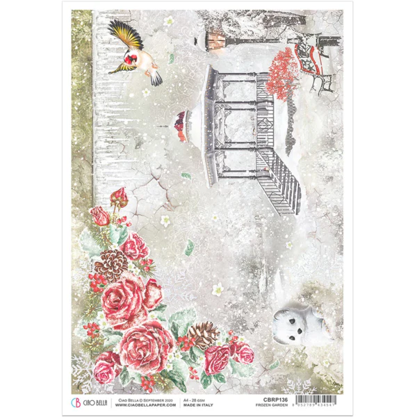 CIAO BELLA Rice Paper Frozen Garden A4