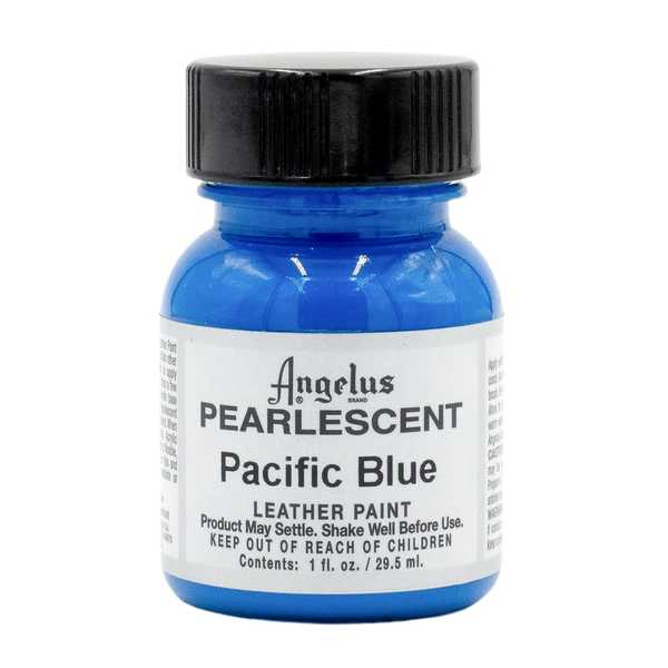 ANGELUS Acrylic Leather Paint Pacific Blue Pearlescent - Image 2
