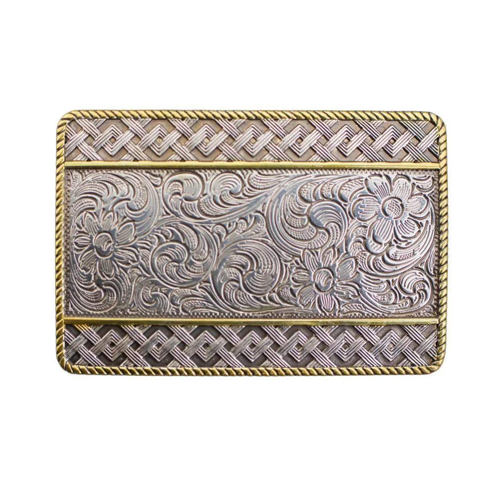 IVAN Woven Engraved Floral Buckle
