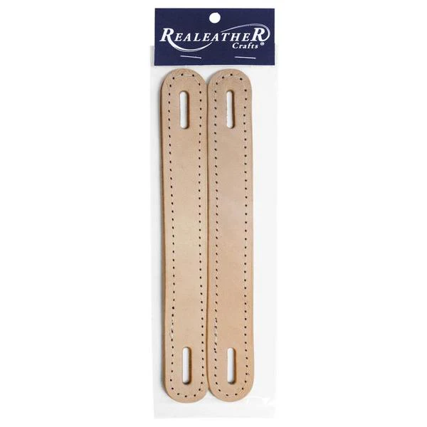 REALEATHER Stitched Leather Handle Natural