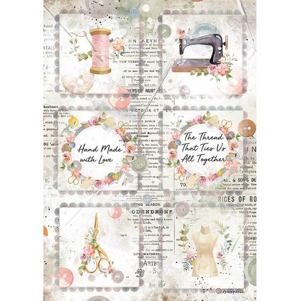 STAMPERIA Rice Paper Mini Cards A4