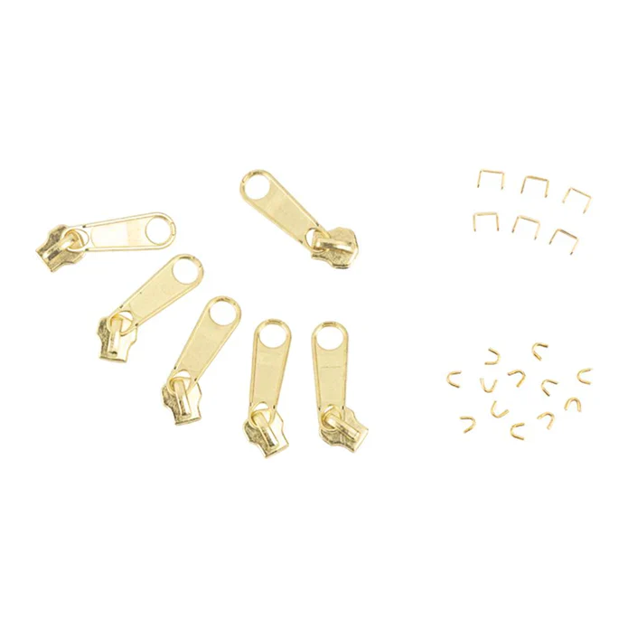 IVAN Brass Zipper Heads & Stoppers 6PK - Image 3
