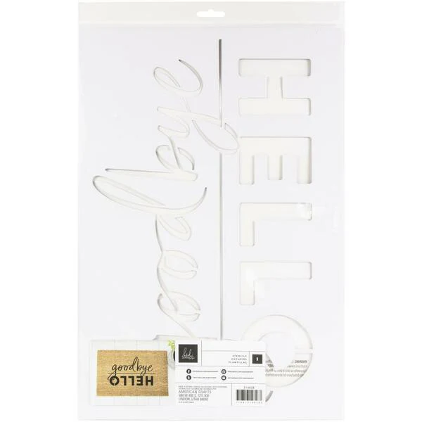 HEIDI SWAPP Stencil Hello Goodbye