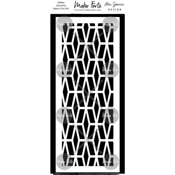 MAKER FORTE Stencil Diamonds & Paralellograms 0cm