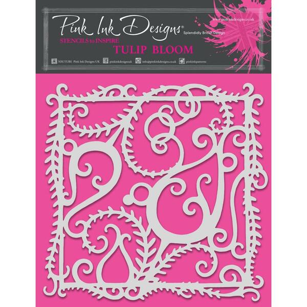 PINK INK DESIGNS Stencil Tulip Bloom