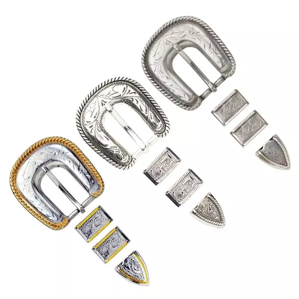 IVAN Rope Edge Engraved Buckle Set
