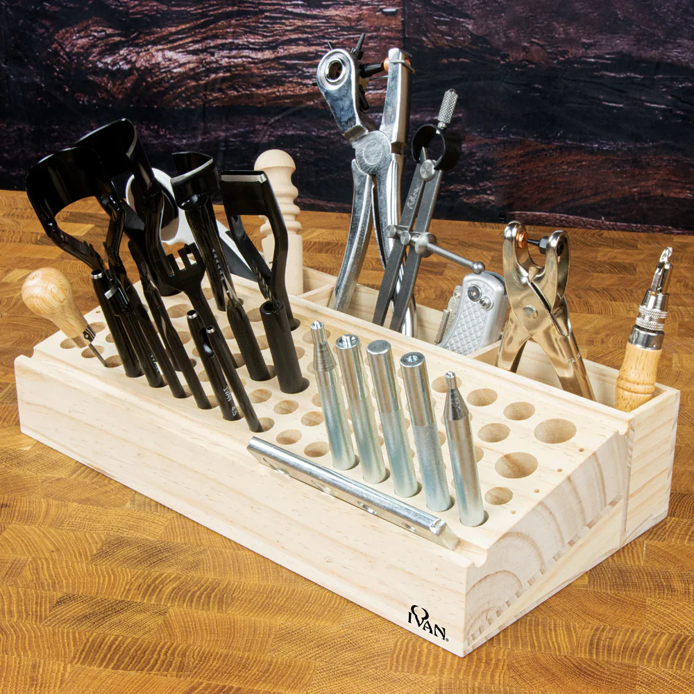 IVAN Wooden Leather Tool Rack - Image 2