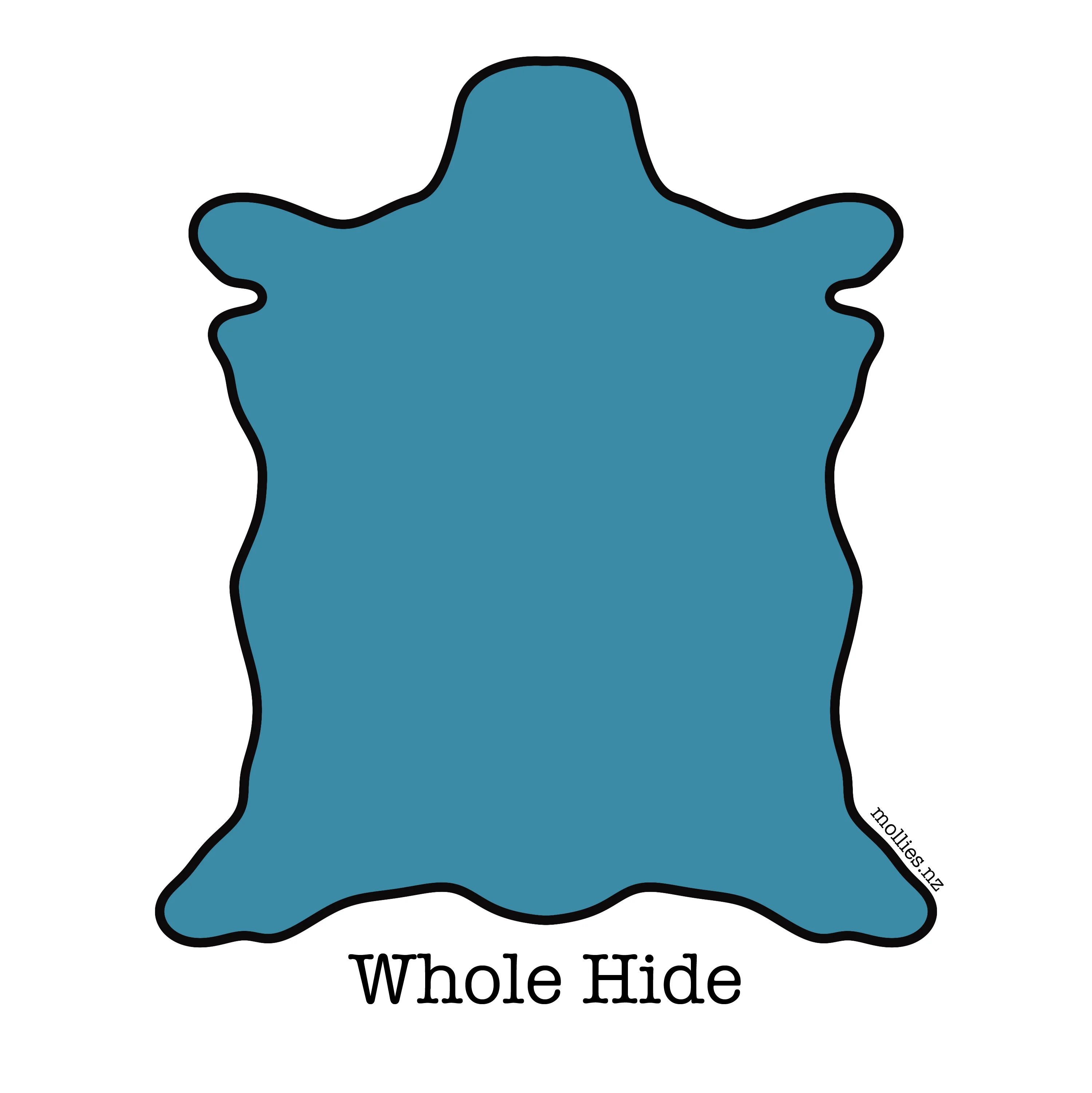 LEATHER Chrome Tanned Sheep Skin / Whole Hide - Image 2