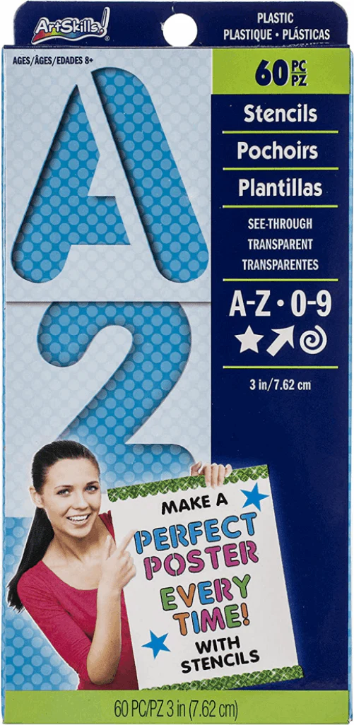 ARTSKILLS Poster Plastic Stencils