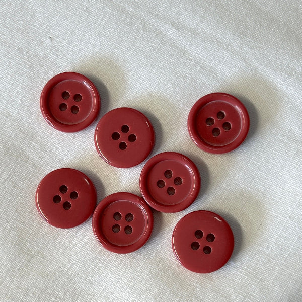 Button 4-Hole Red