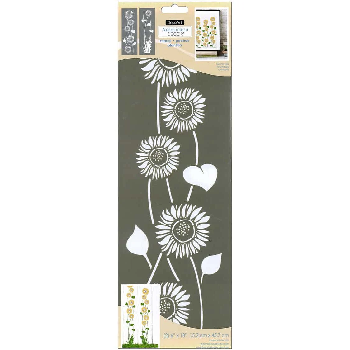DECO ART Stencil Sunflowers