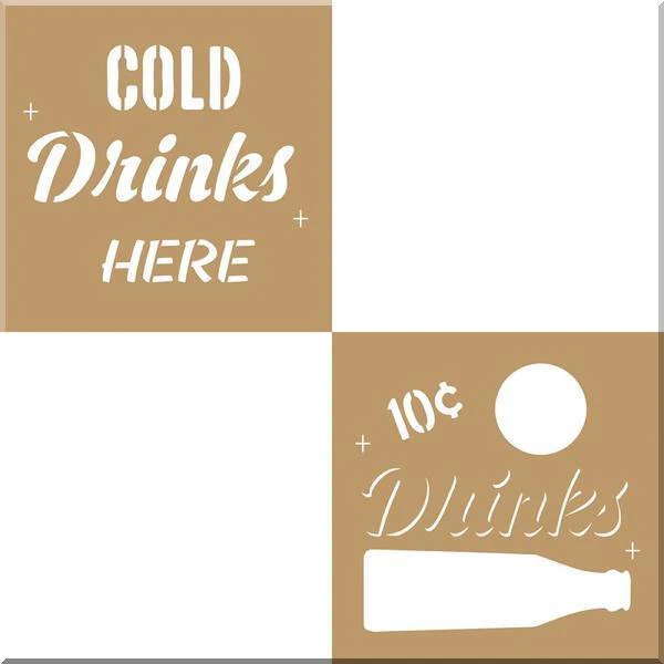 DECO ART Stencil Cold Drinks
