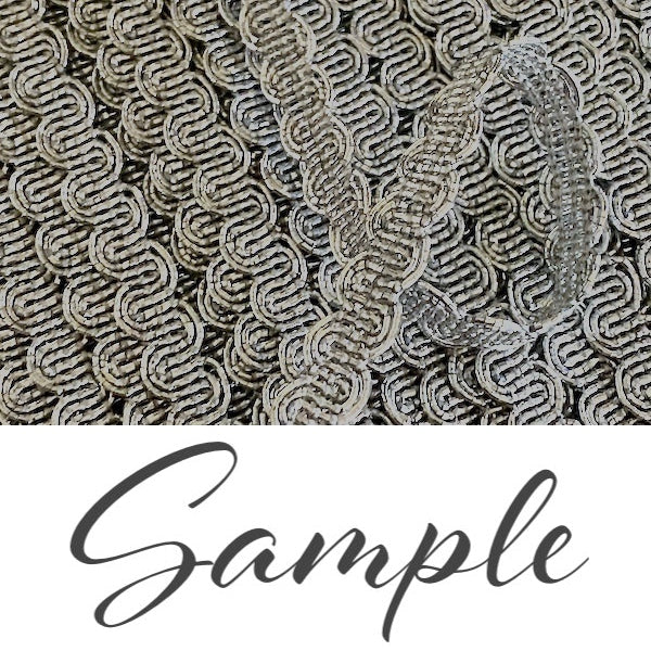 GIMP BRAID Curved 10mm Lurex Silver - Image 2