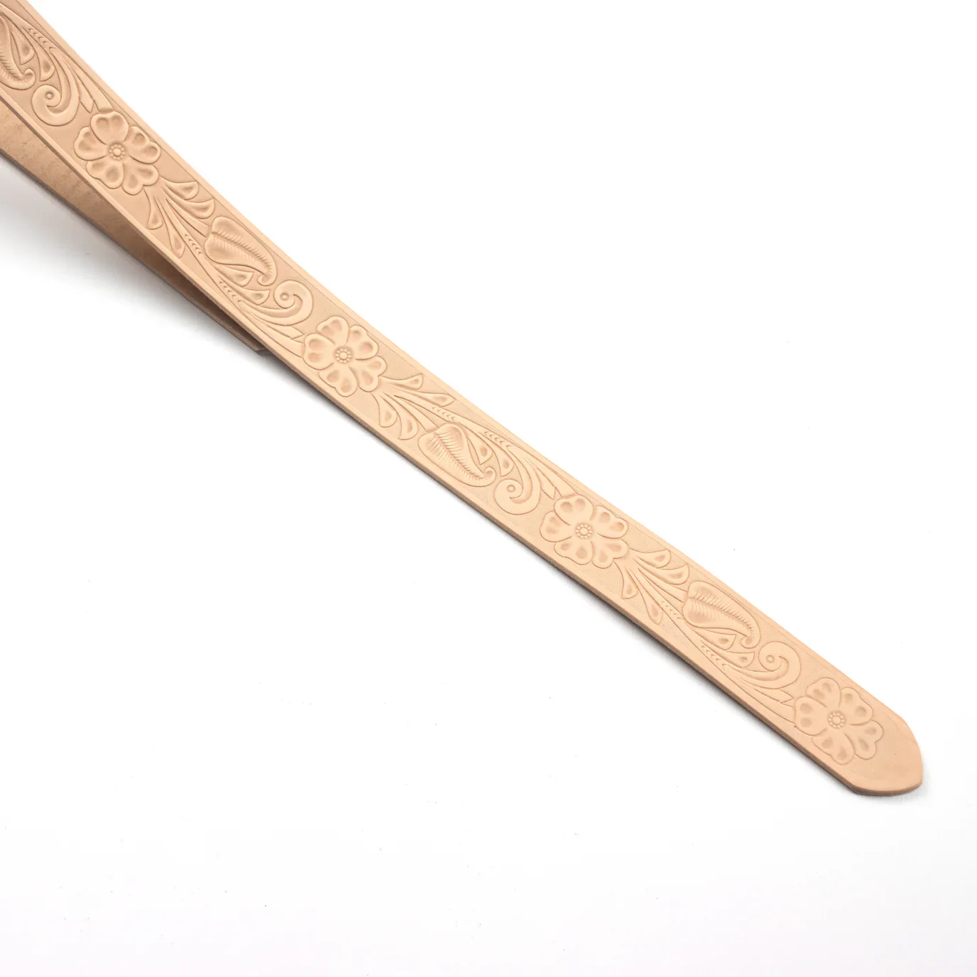 LEATHER Veg Tan Embossed Belt Blanks - Image 8